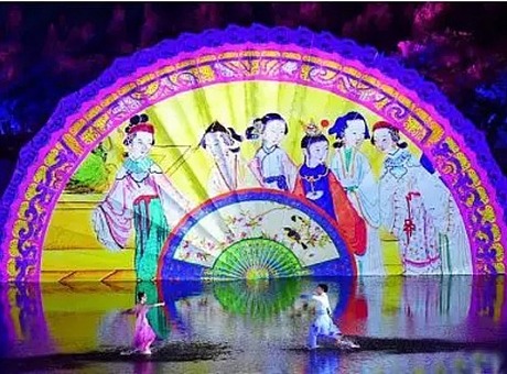中国风节目表演，梁祝创意舞蹈表演，扇子光影舞