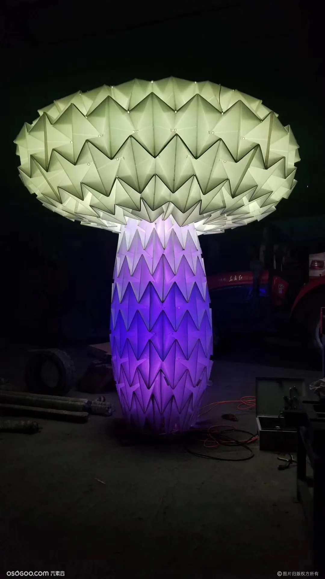 机械互动升降七彩蘑菇树/巨型互动发光蘑菇树