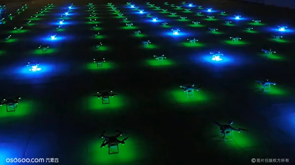卡塔尔国庆日，300架无人机灯光表演