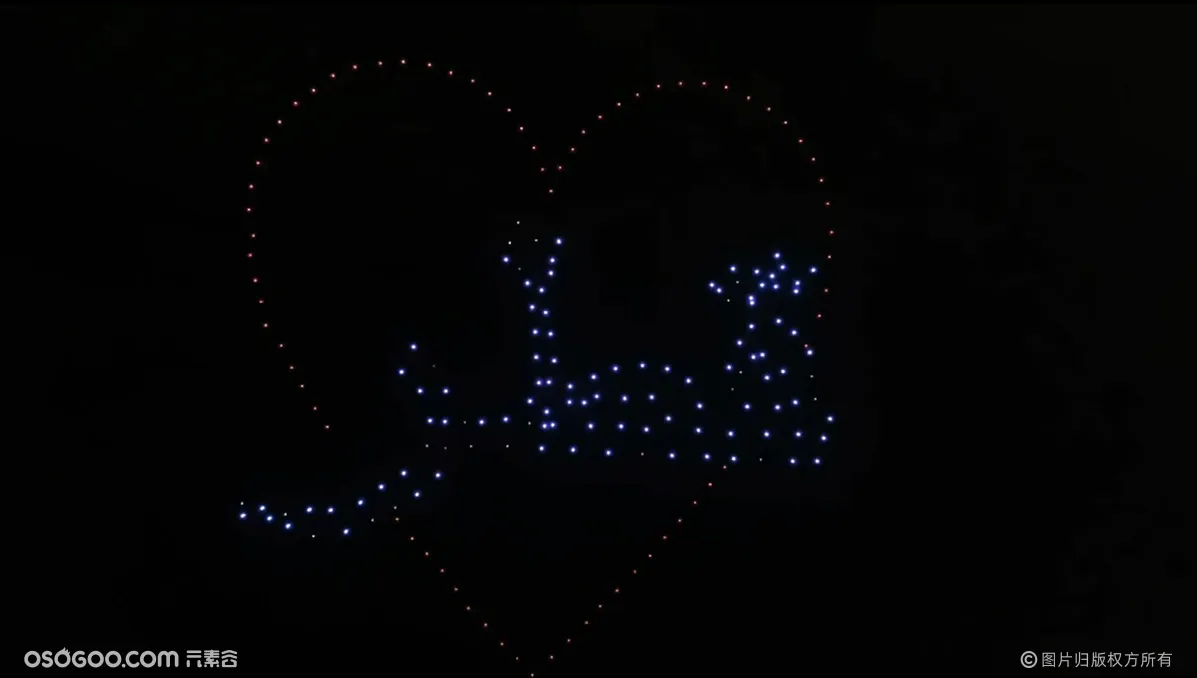 卡塔尔国庆日，300架无人机灯光表演