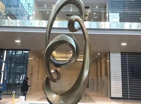 宁波酒店厅堂抽象雕塑 回型8雕塑摆件
