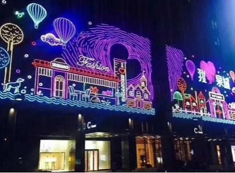上海幕明设计制作墙体灯光装饰 节日庆典活动暖场墙体灯光亮化