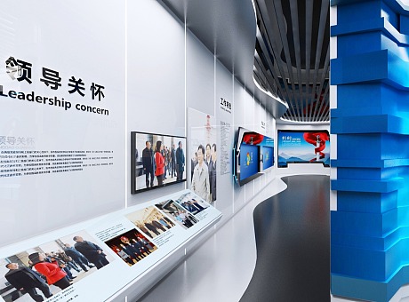 派出所展厅展馆文化墙荣誉室活动室3d效果图设计制作