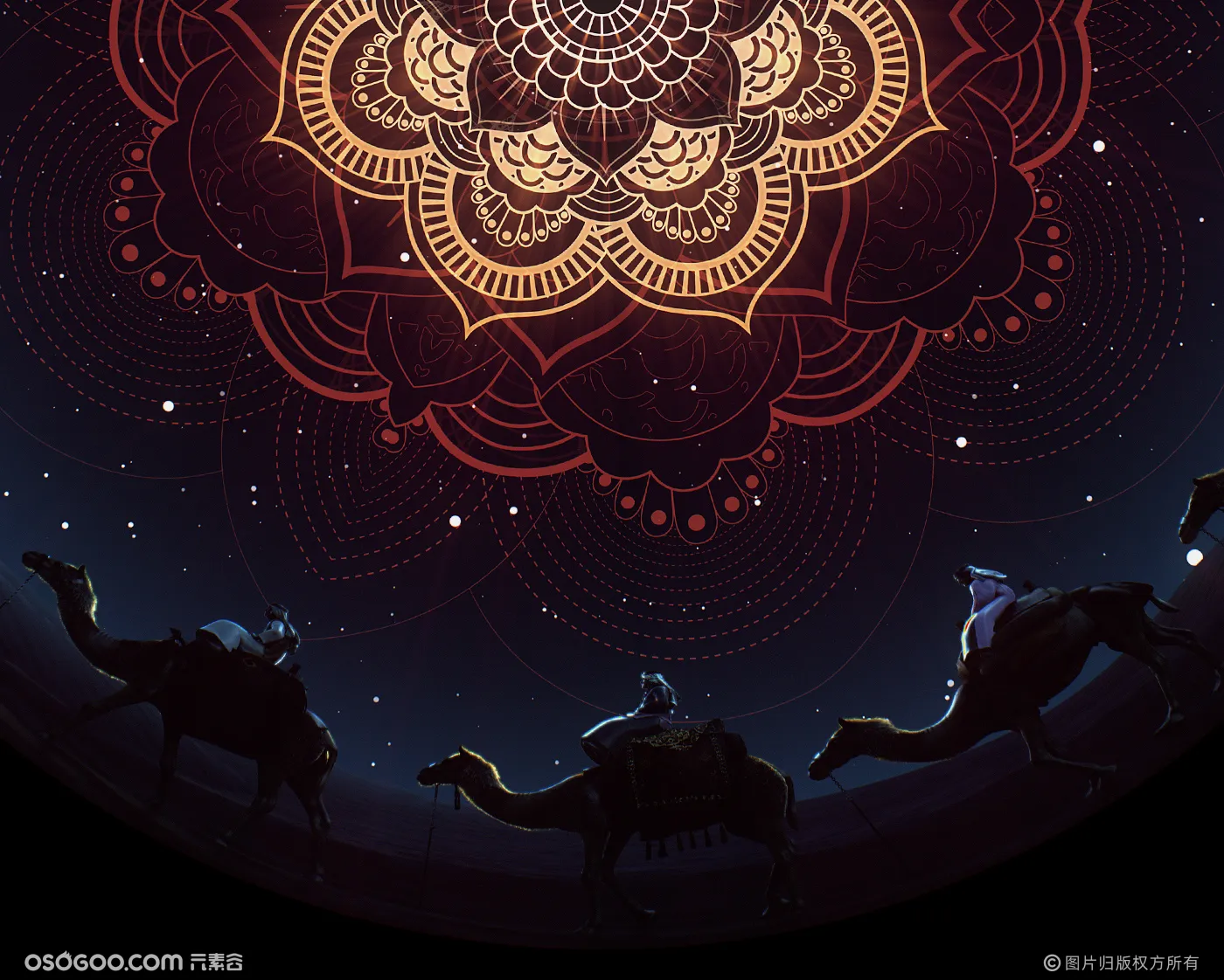 上帝视觉｜沙漠国际骆驼节上的星星视觉艺术