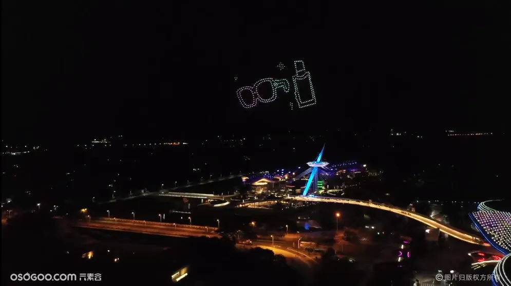 三亚国际免税城，无人机表演