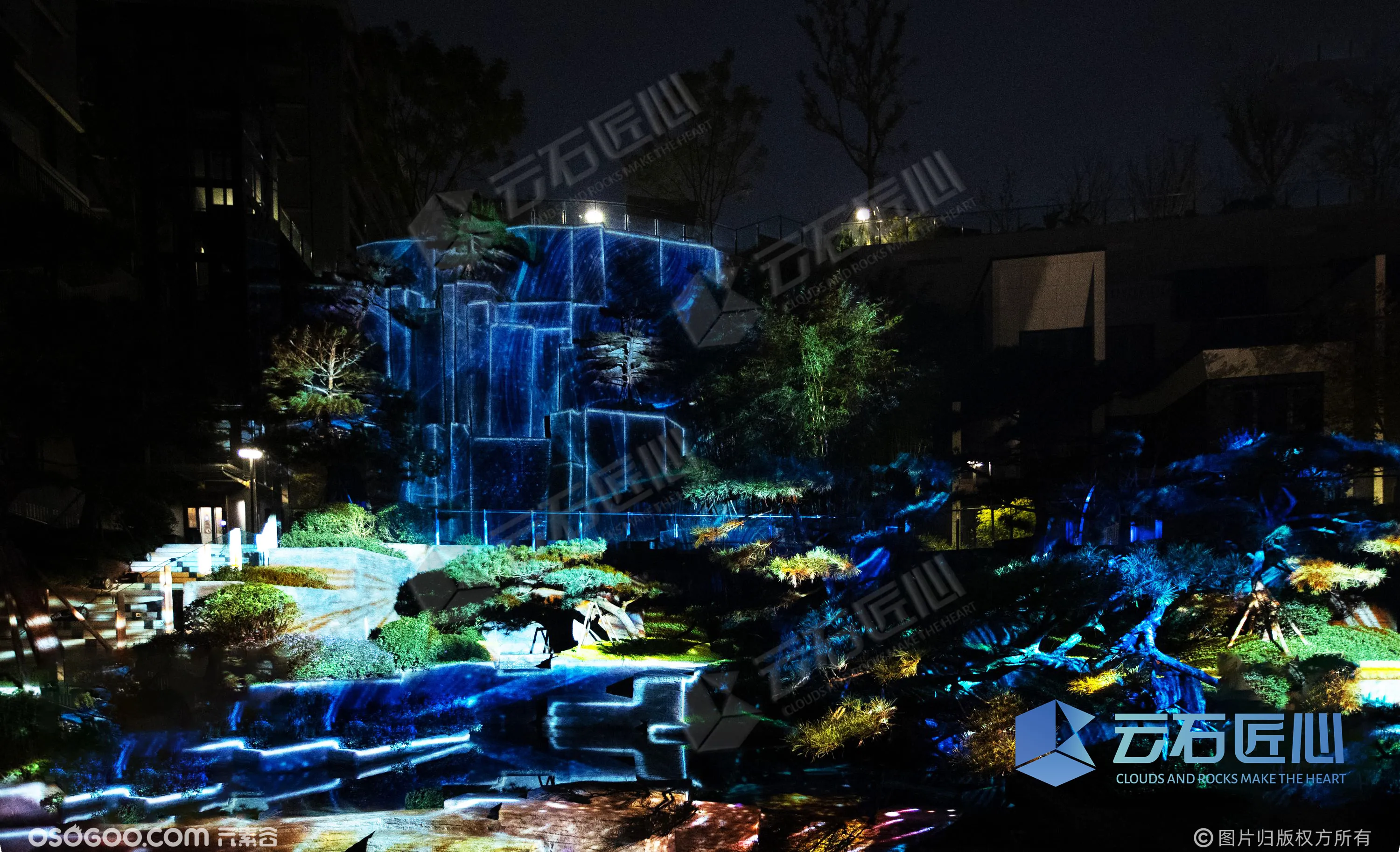 4D飞瀑园林 沉浸式山体夜游艺术光影秀