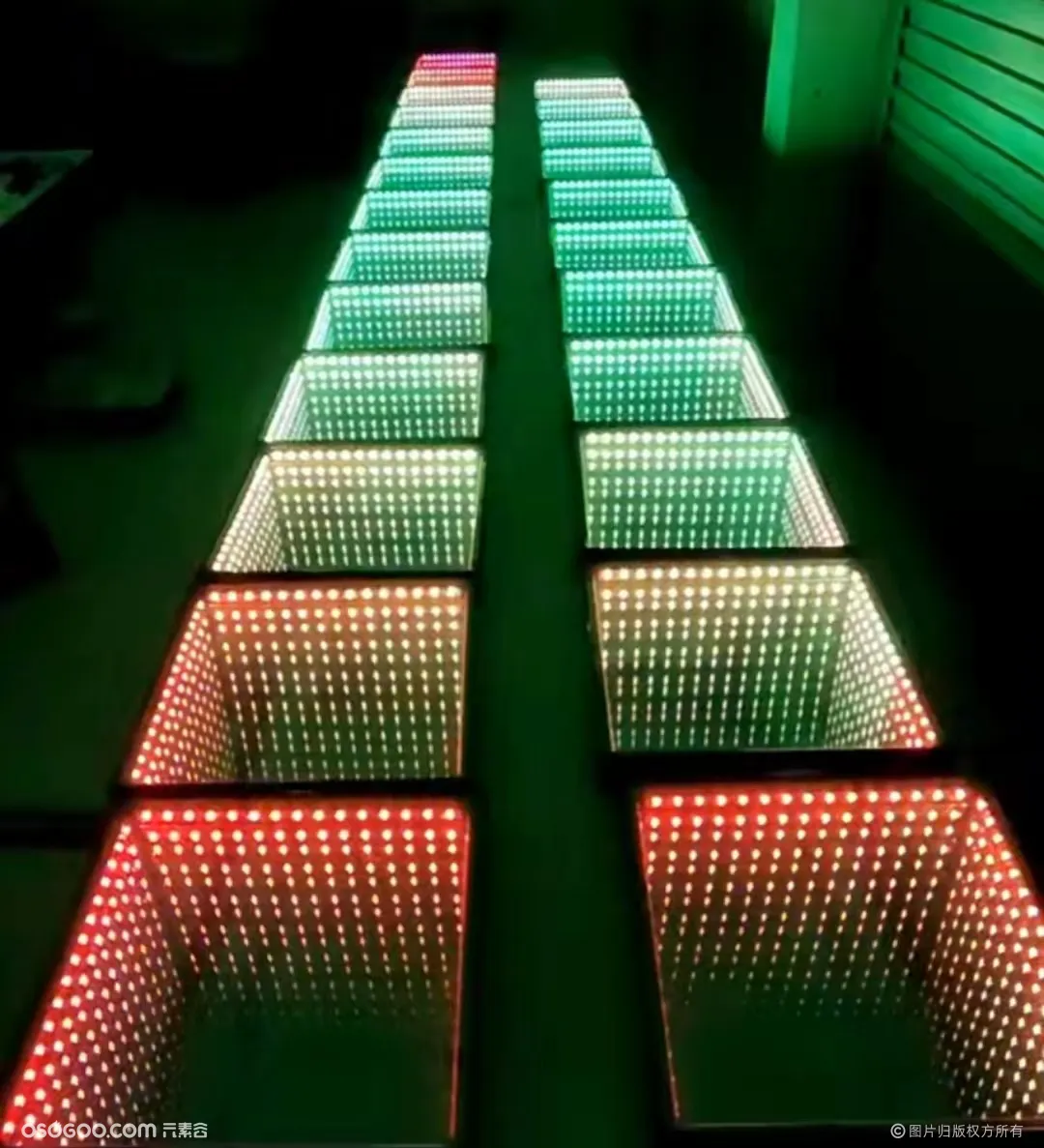 地面深渊镜 LED地砖灯互动装置