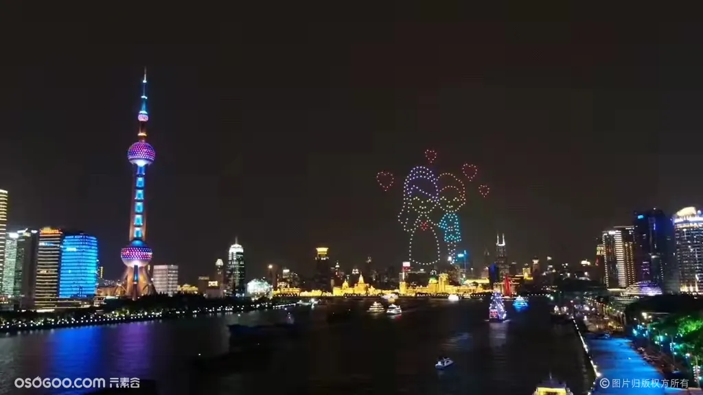 无人机表演   上海百架无人机创意求婚