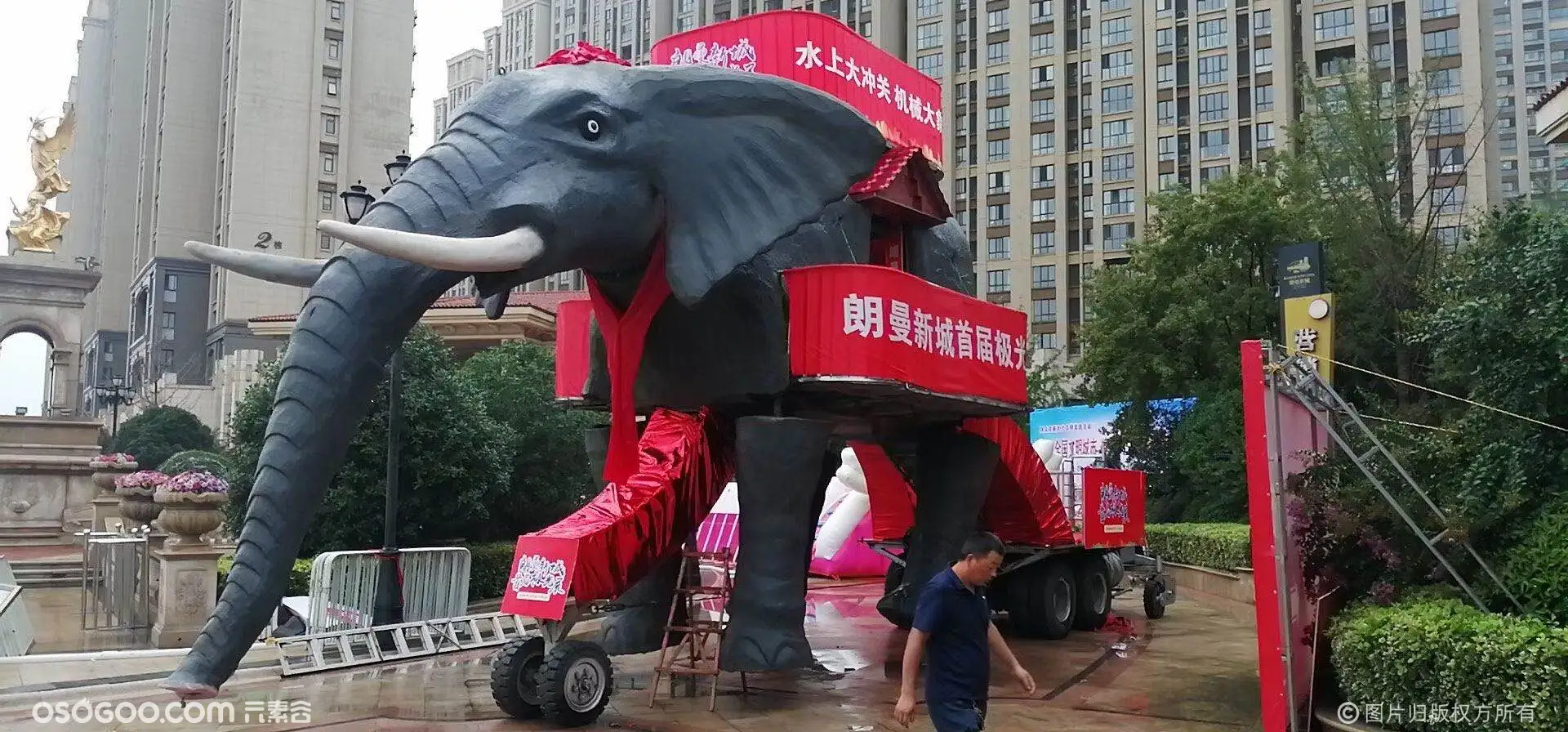 大型巡游展览机械大象出租网红机械大象租赁