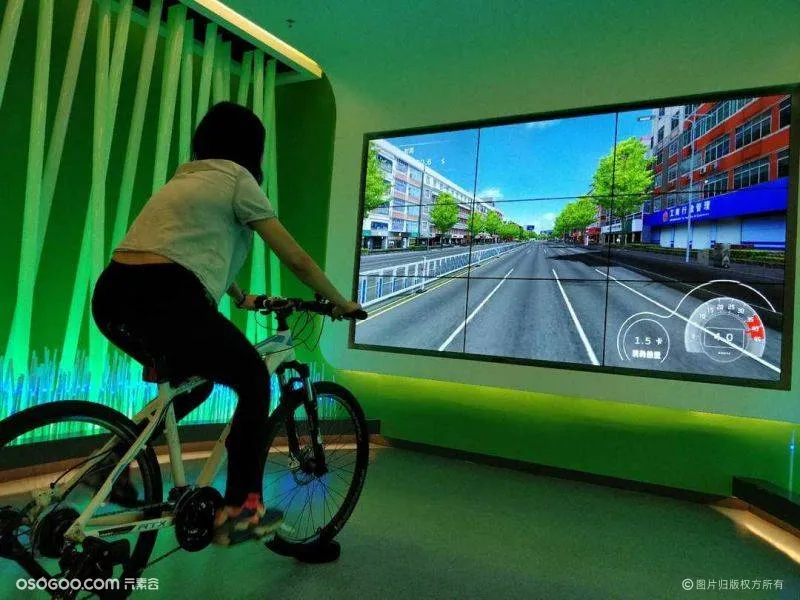 虚拟骑行大屏动感单车互动  商场 活动 车展 暖场打卡