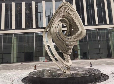 山东商业广场龙卷风雕塑 耐候钢摆件