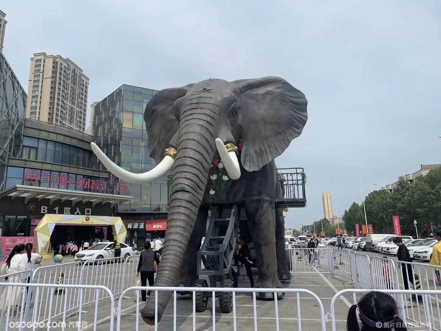 机械大象出租仿真机械大象巡游游街活动