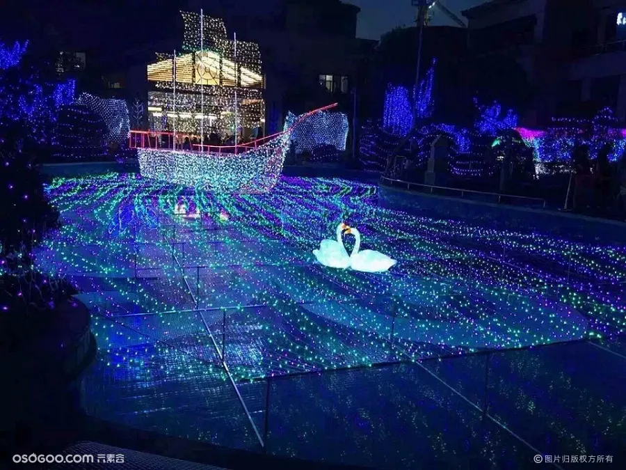 上海幕明圣诞灯光展览 节日气氛灯光装饰 地产引流亮化