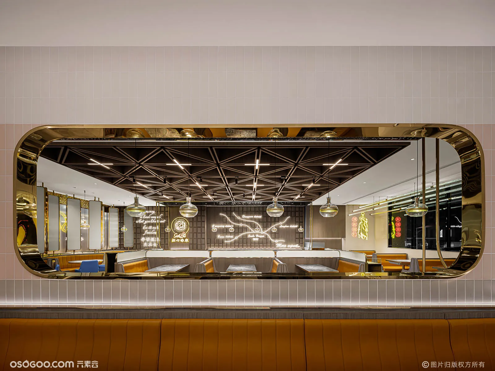 深圳餐厅设计 宝安方元城 新宝餐厅 380㎡港风餐厅设计