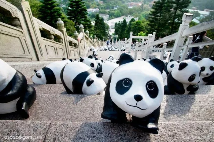 大型动物雕塑 仿真大熊猫展模型 户外活动熊猫摆件 楼盘创意展