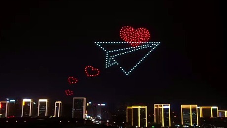 济南300架无人机庆祝生日祝福、无人机表演