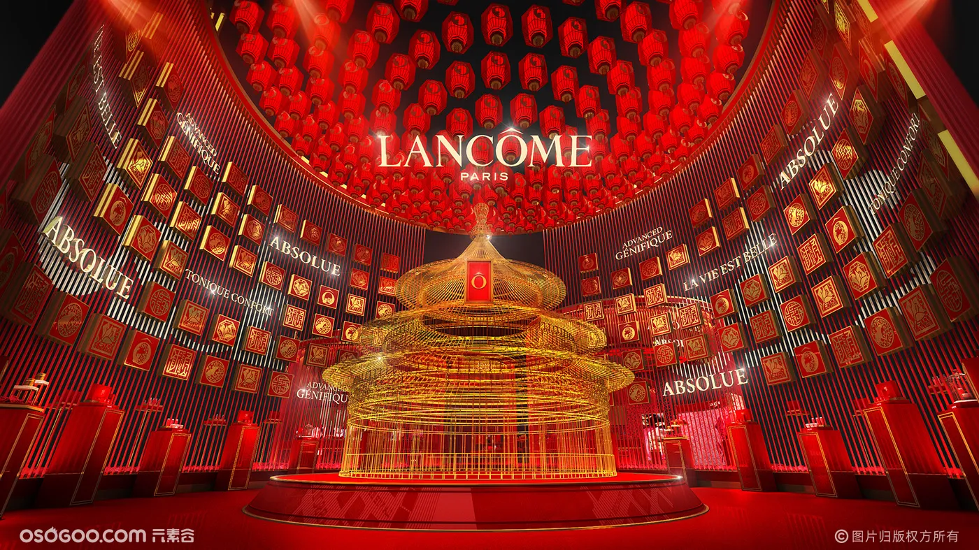 国风来袭，LANCOME 兰蔻2020新春庙会装置展览设计开