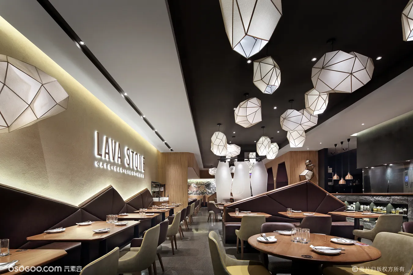 西餐厅空间设计，原石牛扒，身处浮光里，沉心如原石