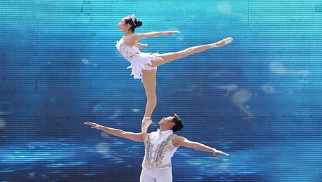 肩上芭蕾、力量组合等多种多样杂技类表演