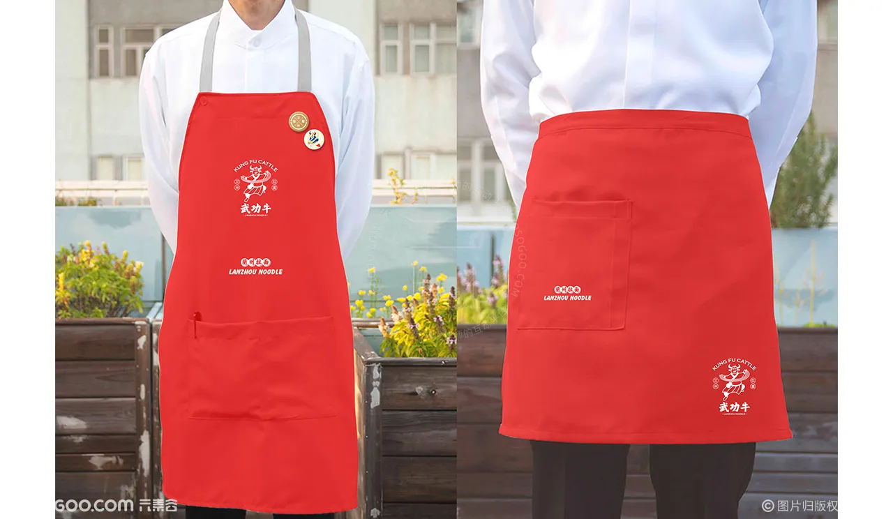 餐饮品牌全案设计“武功牛”，一清二白三红四绿的武侠风面馆