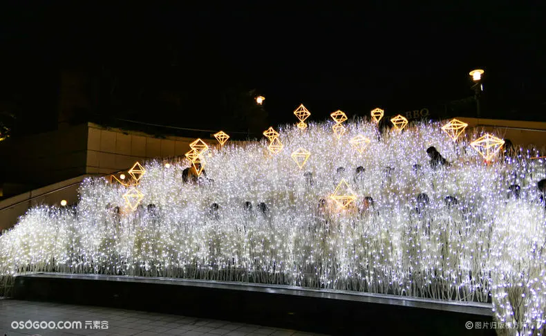 上海幕明户外大型灯光秀 商场步行街节日灯光装饰亮化 