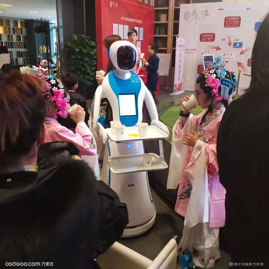 机器人租赁  营销中心送茶歇机器人 送餐机器人