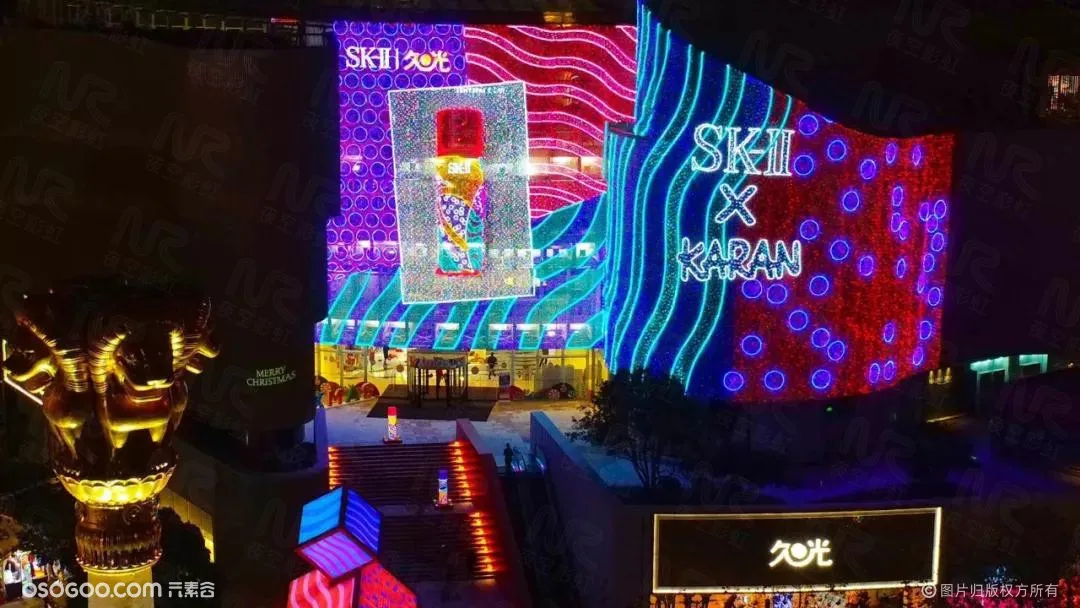夜空彩虹案例 | 上海久光国际大牌绝美灯光美陈