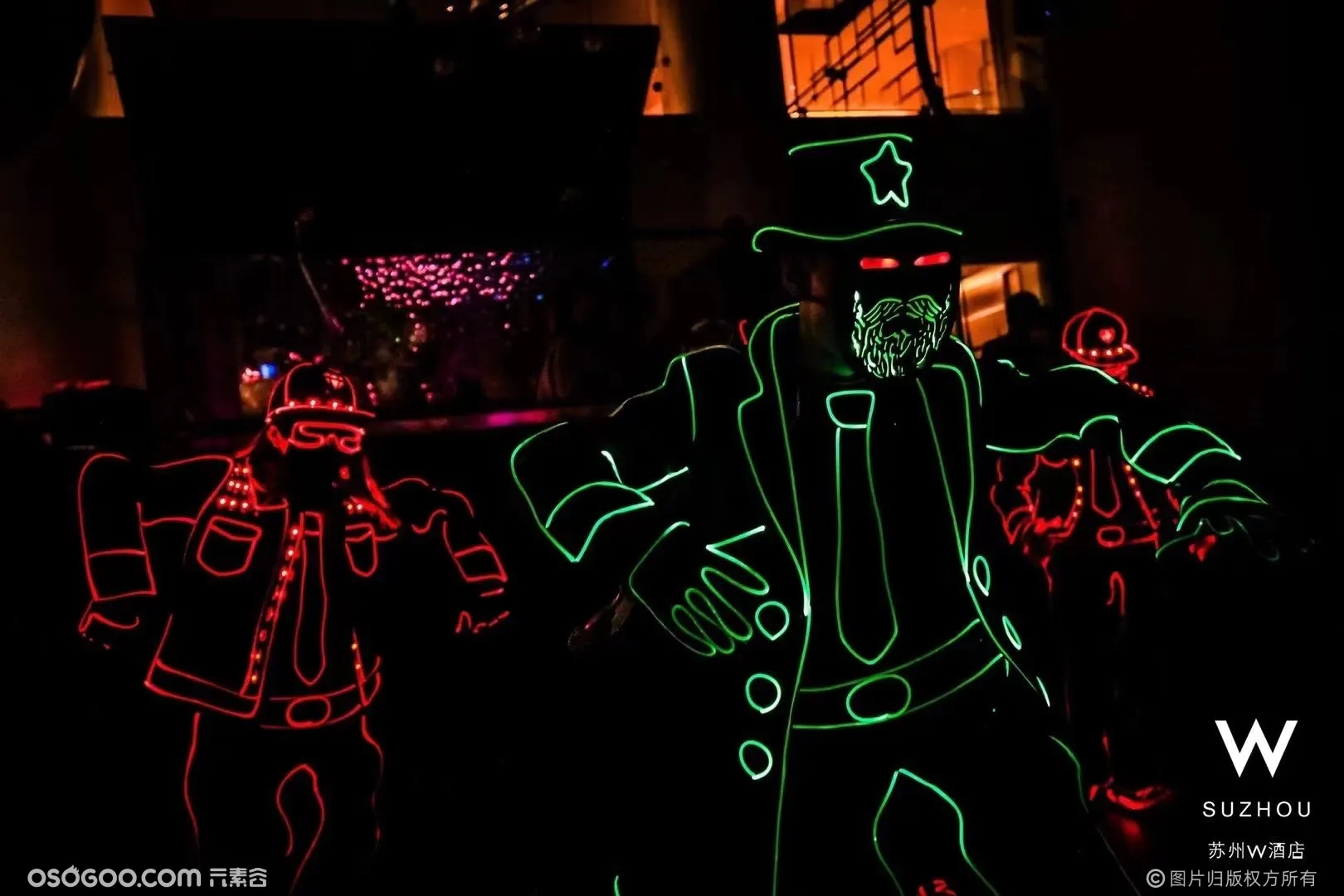 大胡子舞蹈-电光舞-荧光舞-年会光电科技节目表演