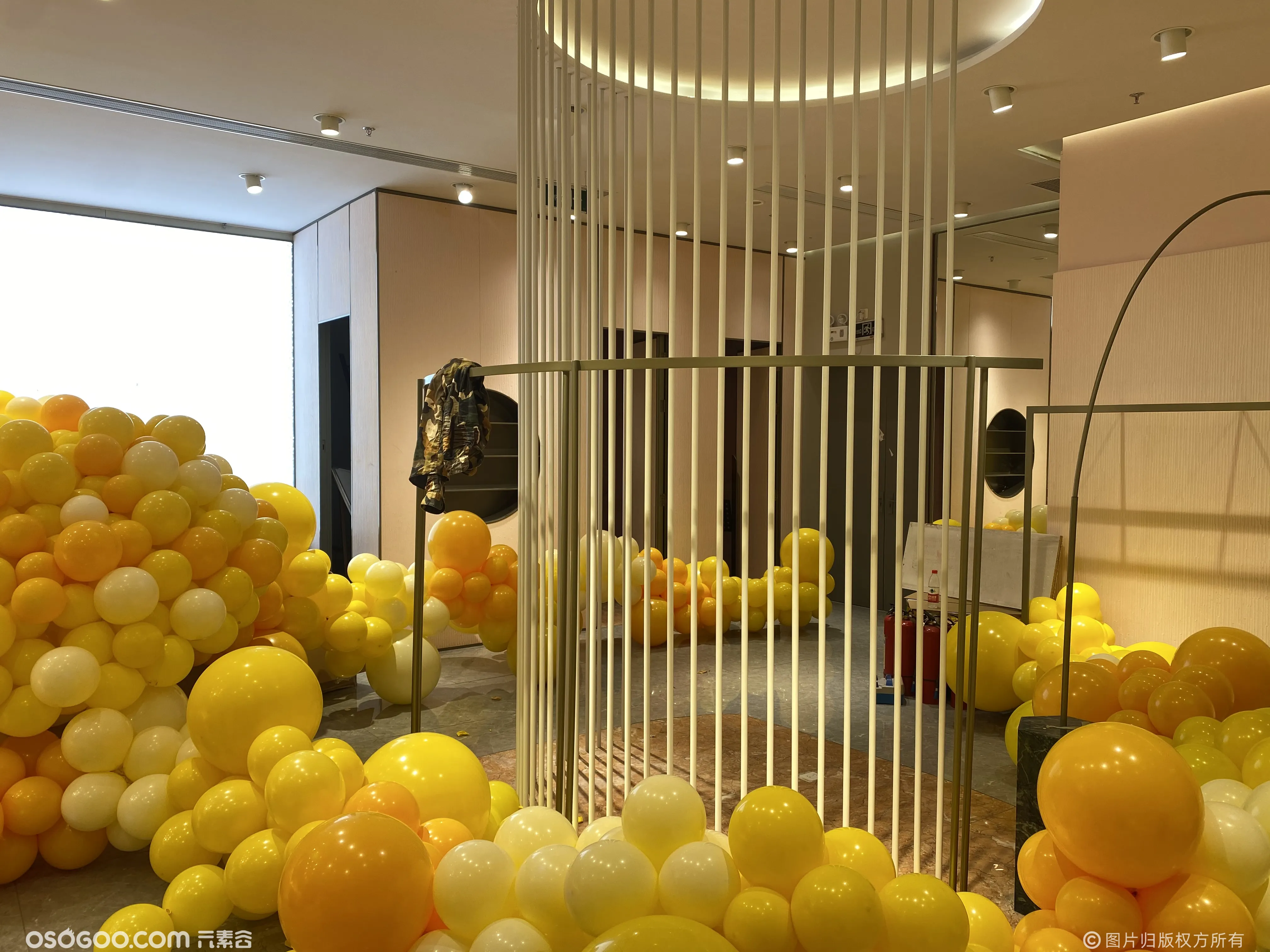 深圳坂田星河3周年庆典气球美陈布置气球氛围布置 