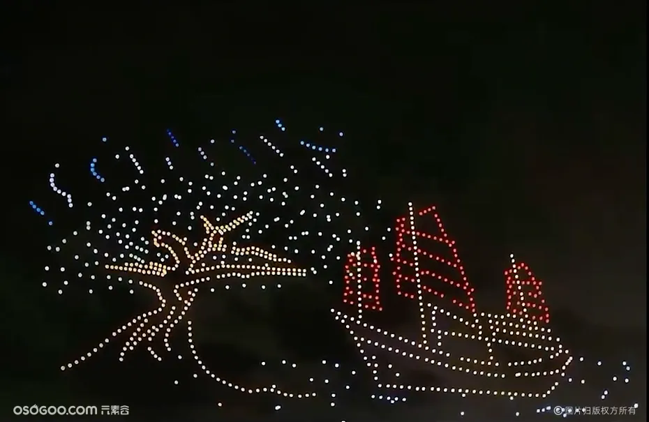 无人机表演 1211架无人机庆祝“香港回归25周年”