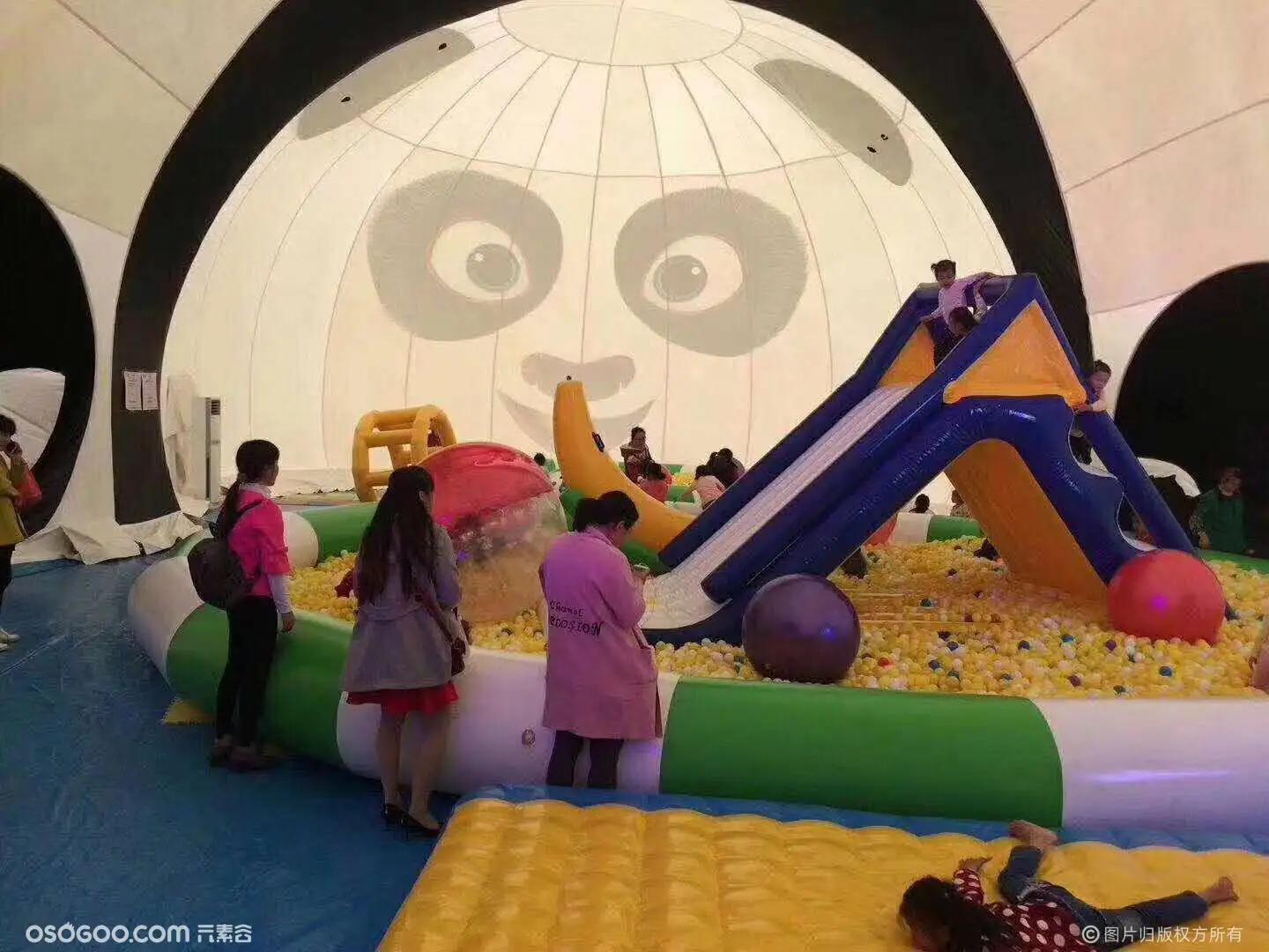 国宝熊猫岛主题IP 租赁熊猫岛气模 儿童气模城堡