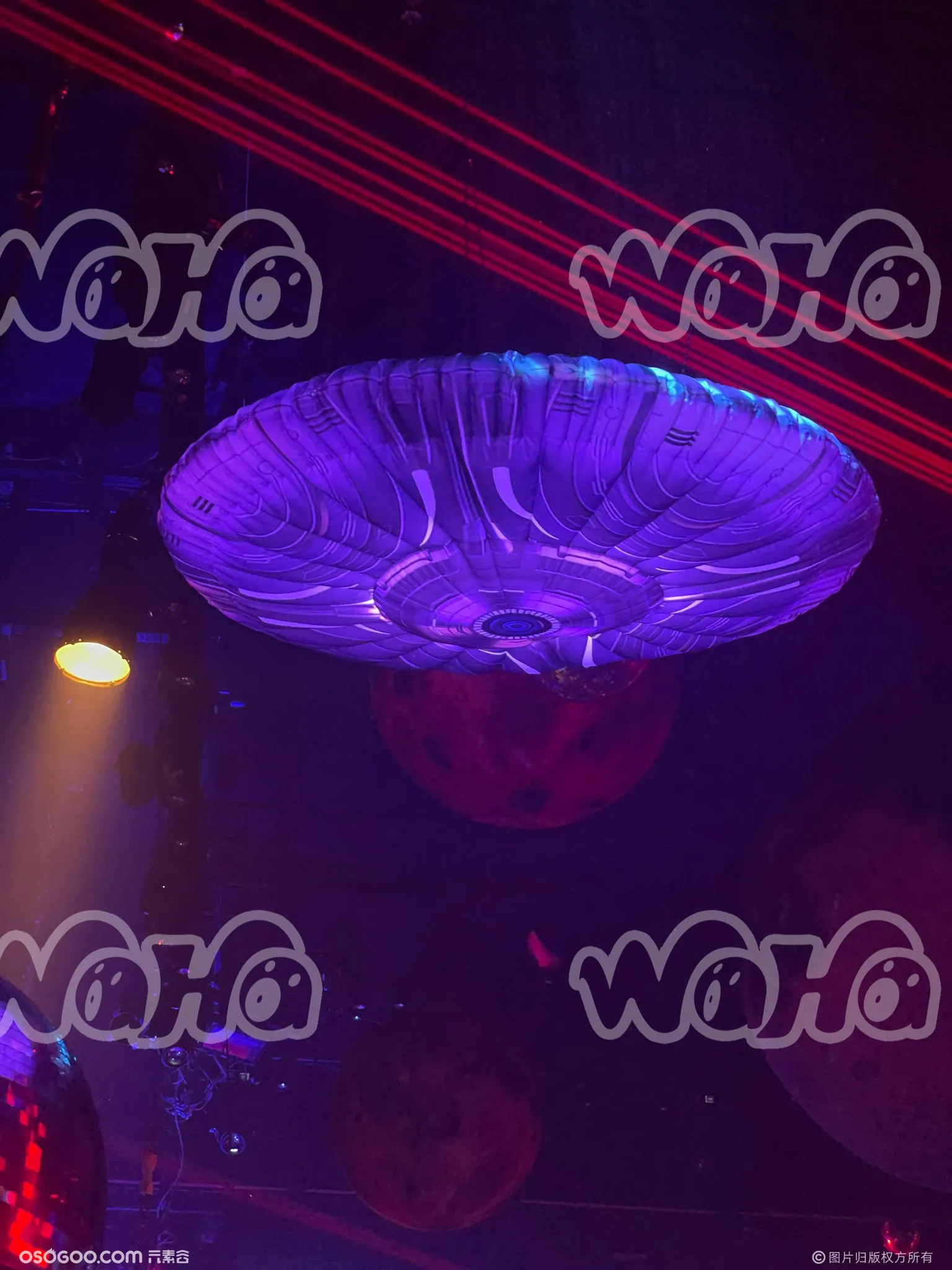 充气飞碟气模 外星派对 酒吧悬挂装饰气模 太空主题月球