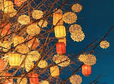 城市树木亮化 灯光秀景区街道 树杆装饰氛围LED灯串节日活动