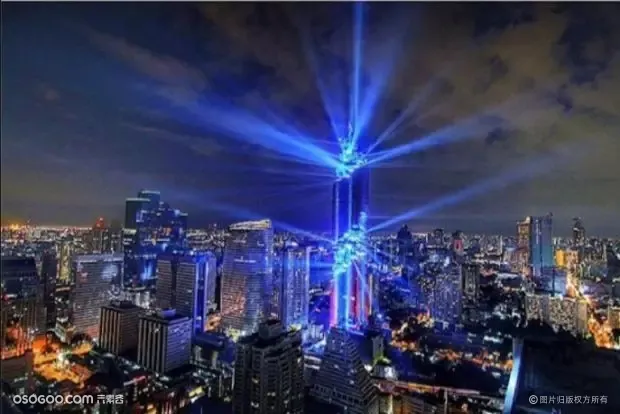 泰国第一高楼灯光秀