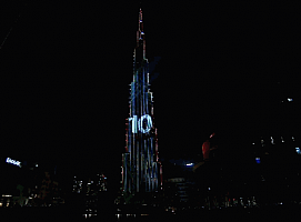 世界最高楼首秀——迪拜哈利法塔跨年激光表演