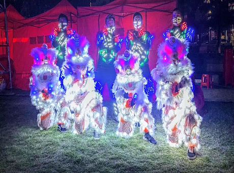 电光街舞狮表演，传统与潮流的对话