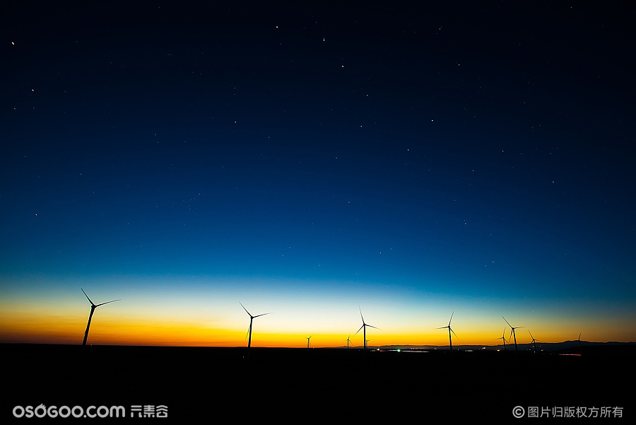 夜晚,看滿天繁星