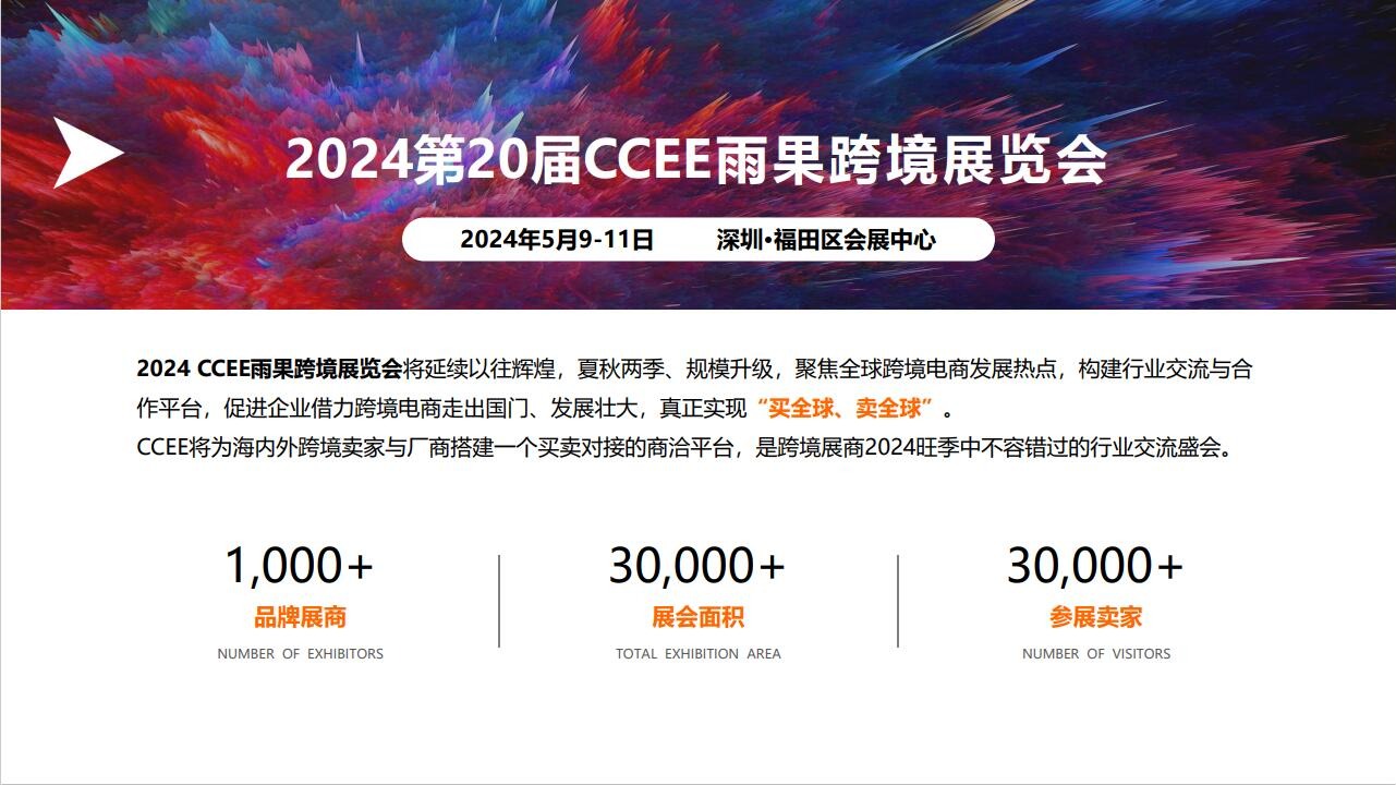 ​  2024第20届CCEE雨果（深圳）跨境电商展览会