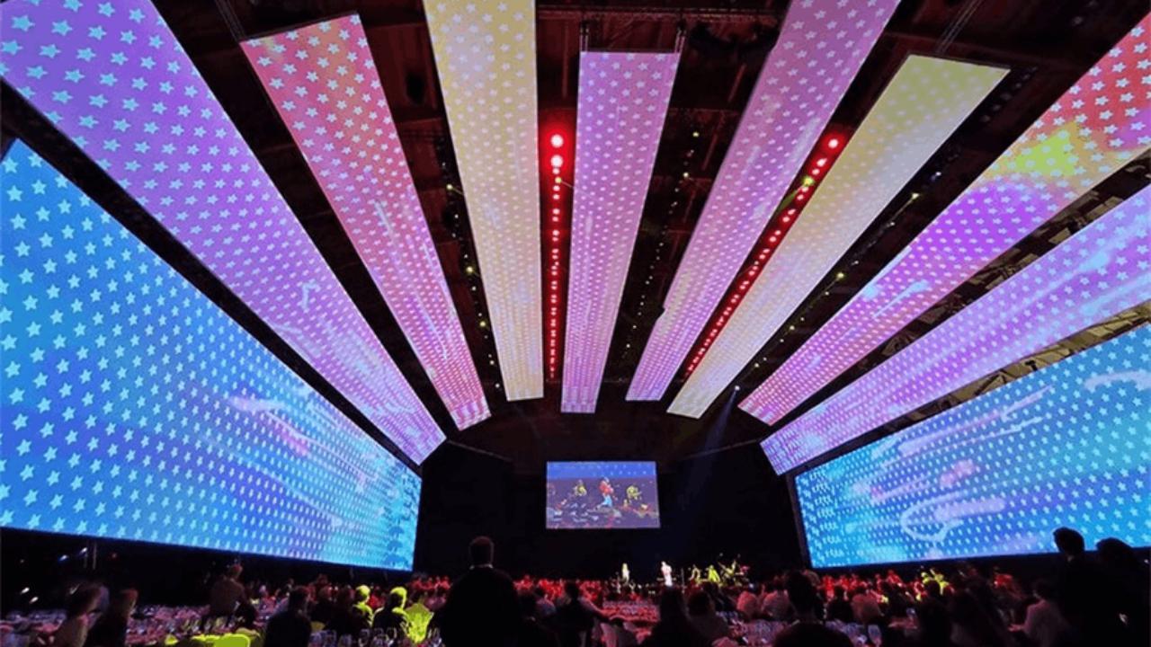 100 地产项目发布会led大屏舞台灯光效果形式合集方案