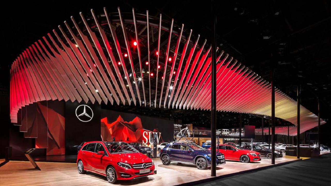 商场4s店汽车展示车展现场氛围包装小景dp点元素形式合集方案