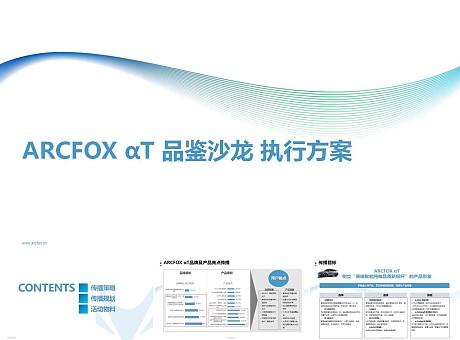 策略规划ARCFOX αT媒体品鉴沙龙执行方案