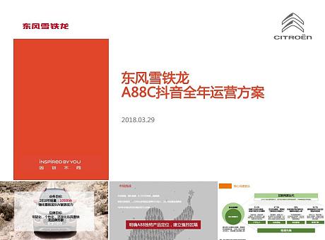 汽车品牌东风雪铁龙抖音全年运营方案