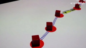 趣味儿童互动游戏桌面投影 颜色形状识别  3D全息投影
