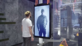 网红品牌创意NIKE体验店高格调的体感大屏互动装置1