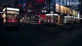 柏林奥迪车展户外广告光立方互动灯光装置