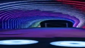 动态时光隧道彩色跑跷跷板灯光节灯光展灯光秀造型道具租赁出售