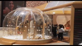 上海雪花秀自动喷香水、自动吹海洋球、灯光联动装置