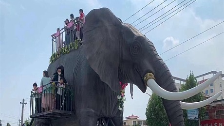 16米巨型机械大象出租上古巨兽巡游机械大象租赁