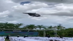 软体虎鲸无人机飞行启动表演