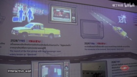 铃木品牌60周年品牌故事展示互动投影泰国案例 投影互动墙装置